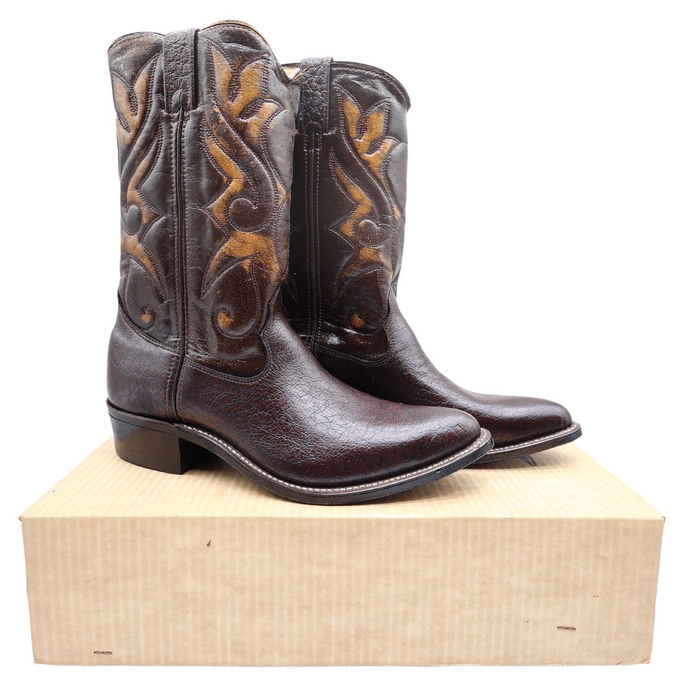 Double H 1927 Cowboy Boots Mens 11 D Brown Leather Western Deadstock NEW